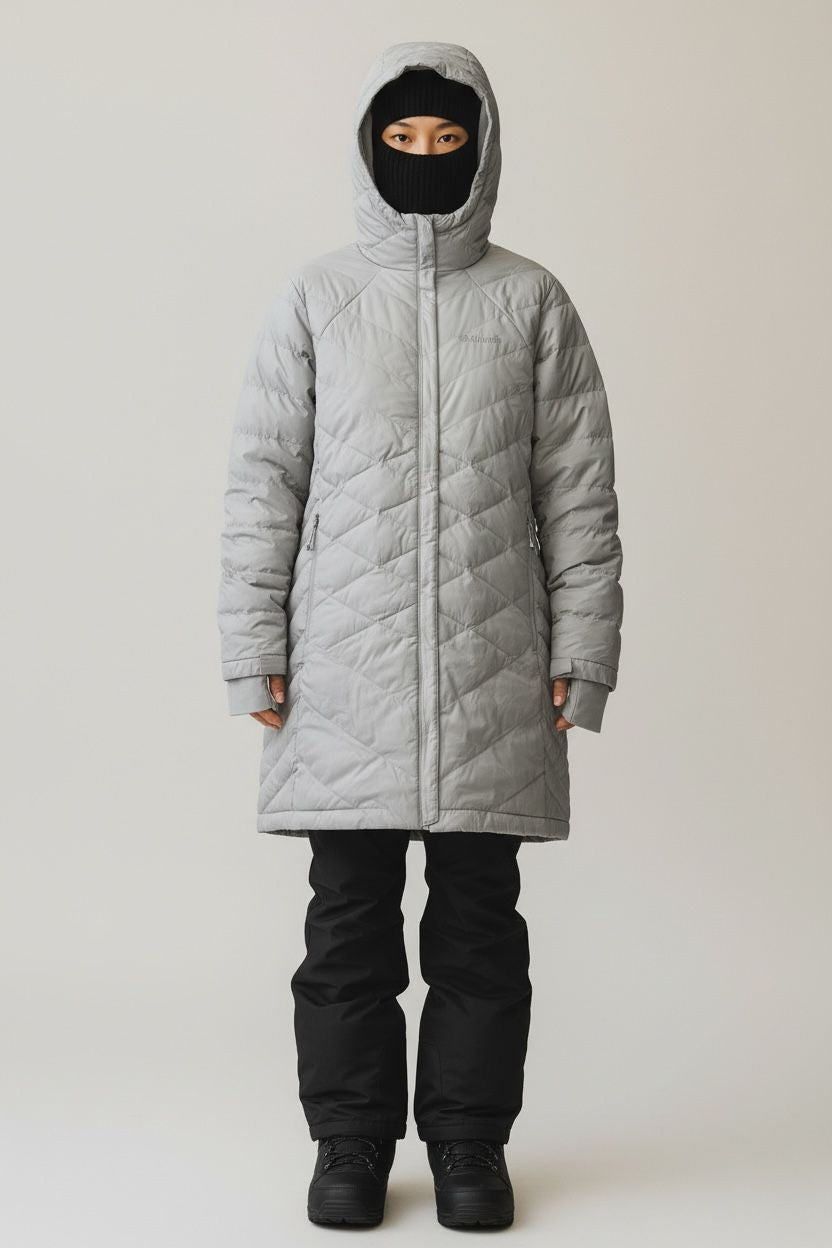 COLUMBIA BEIGE/GRISACEO OMNI HEAT (RETIENE EL CALOR CORPORAL) XL DE DAMA.