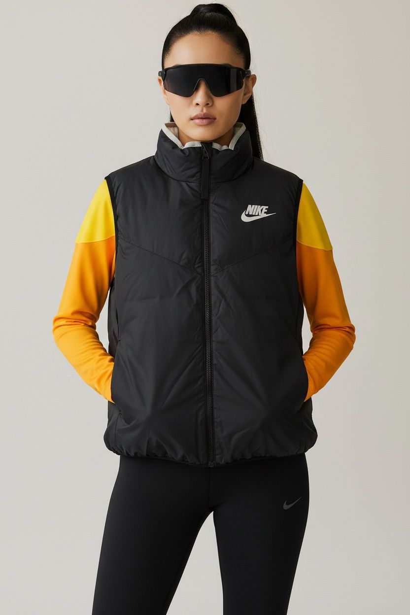 NIKE CHALECO DE PLUMA DE GANSO SIN DETALLE. MUY COMPRESIBLE. L DE DAMA.