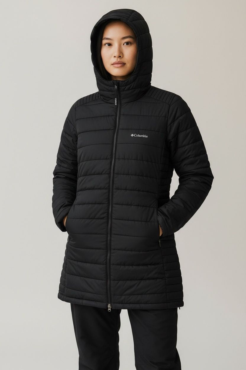 COLUMBIA PARKA NEGRO 3RA CAPA PARA FRÍO. L DE DAMA.