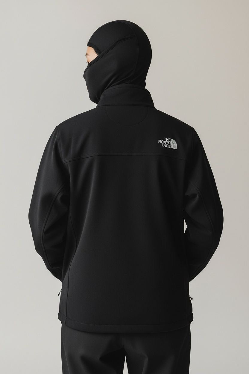 TNF CHAMARRA 2DA CAPA TIPO NEOPRENO POLAR POR DENTRO WINDWALL. XL DE DAMA.