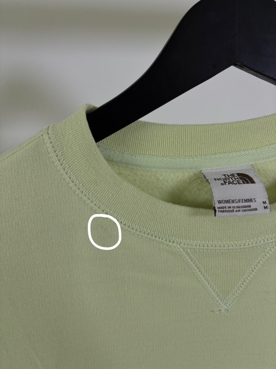 TNF HOODIE VERDE PASTEL DE ALGODÓN. M DE DAMA.