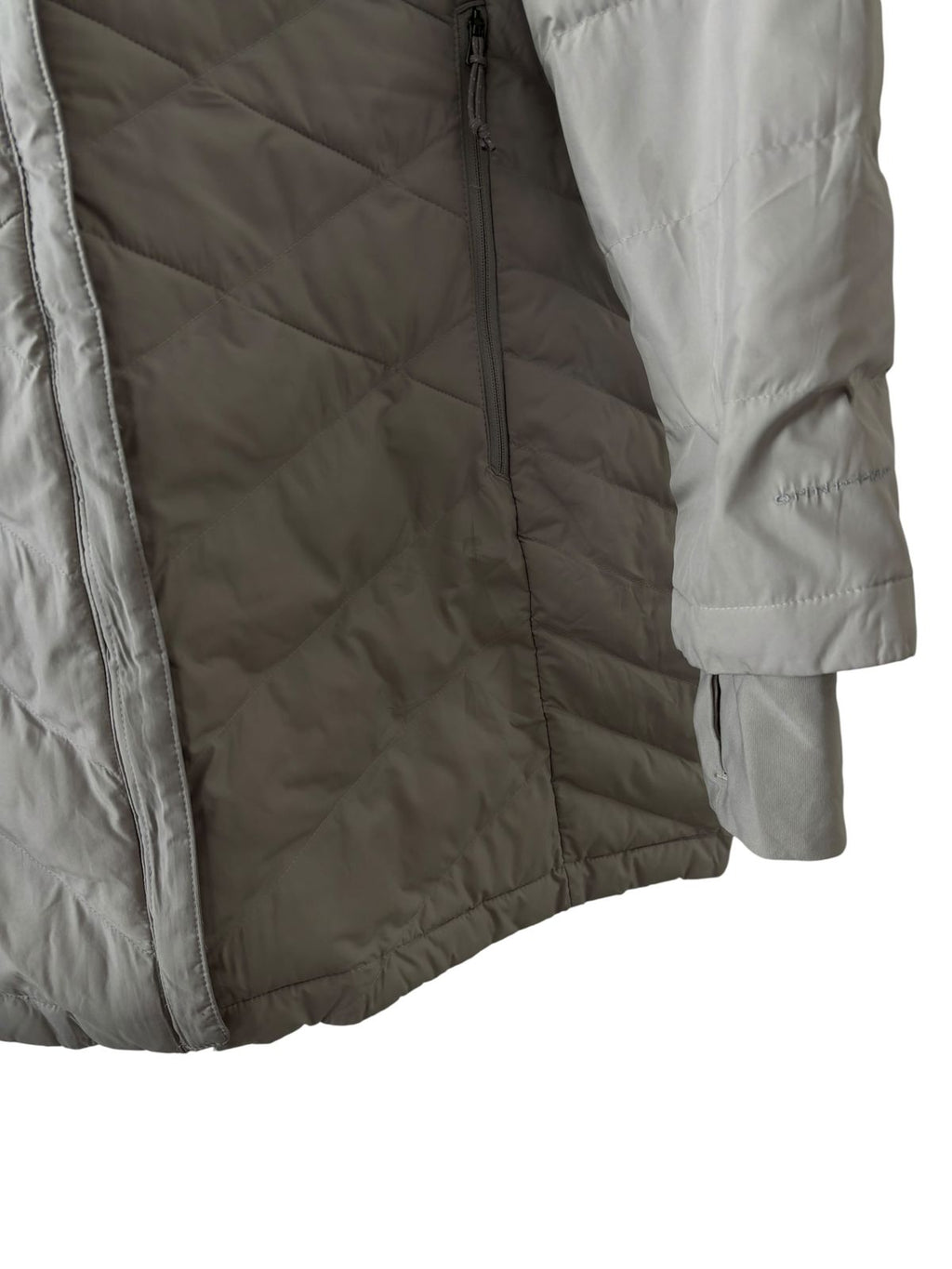 COLUMBIA BEIGE/GRISACEO OMNI HEAT (RETIENE EL CALOR CORPORAL) XL DE DAMA.