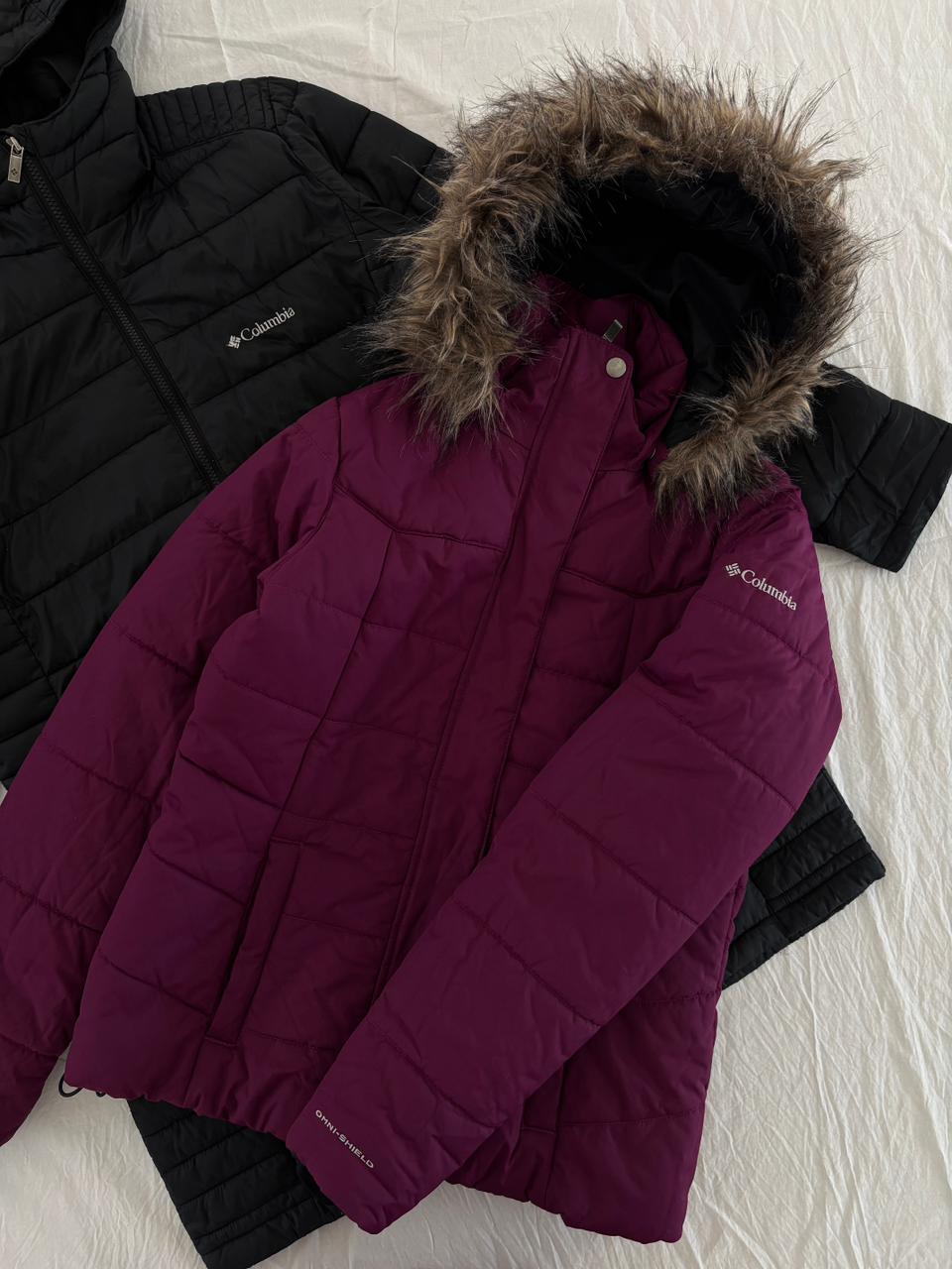COLUMBIA MORADO BRUMOSO PARA FRÍO E IMPERMEABLE PARA LLUVIA LIGERA 💦 OMNI SHIELD. M DE DAMA.