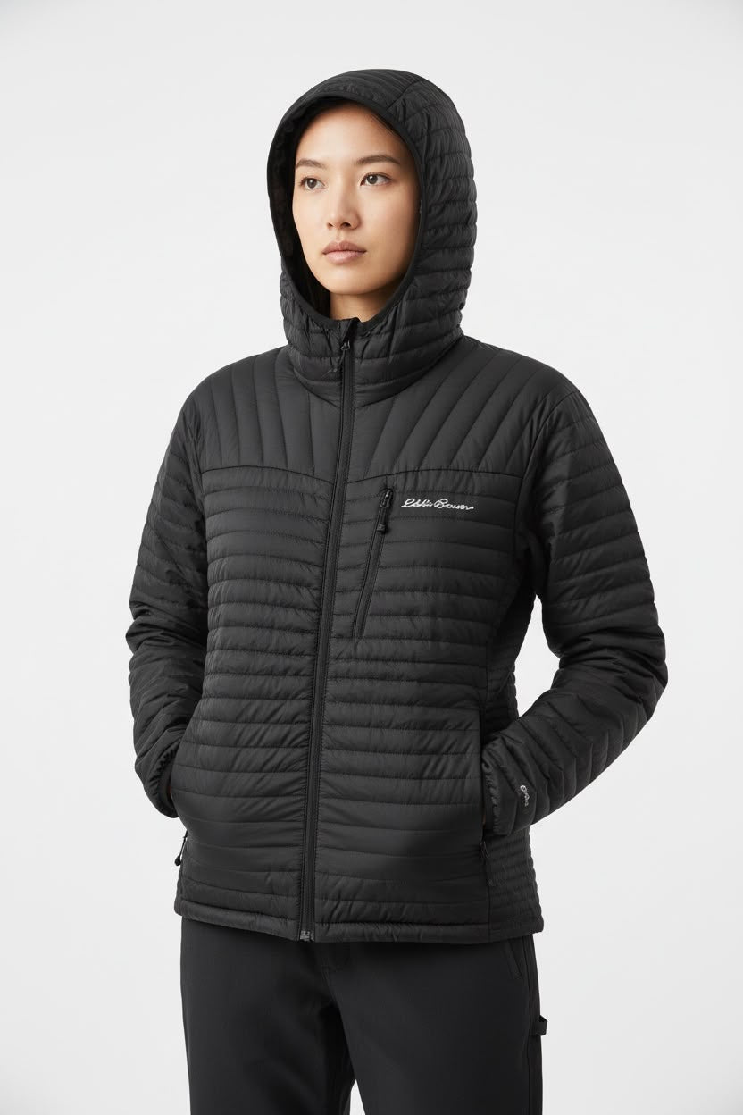 EDDIE BAUER PLUMA DE GANSO DE 850 2DA CAPA COMPRESIBLE. S DE DAMA.