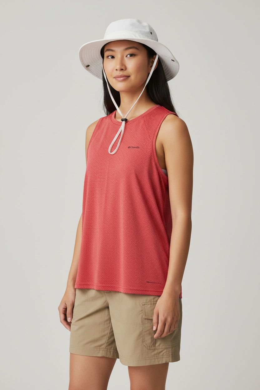 COLUMBIA ROSA CAMISETA TRANSPIRABLE PARA SENDERISMO OMNI WICK (absorbe la humedad y el sudor de la piel). SIN DETALLE. L DE DAMA.