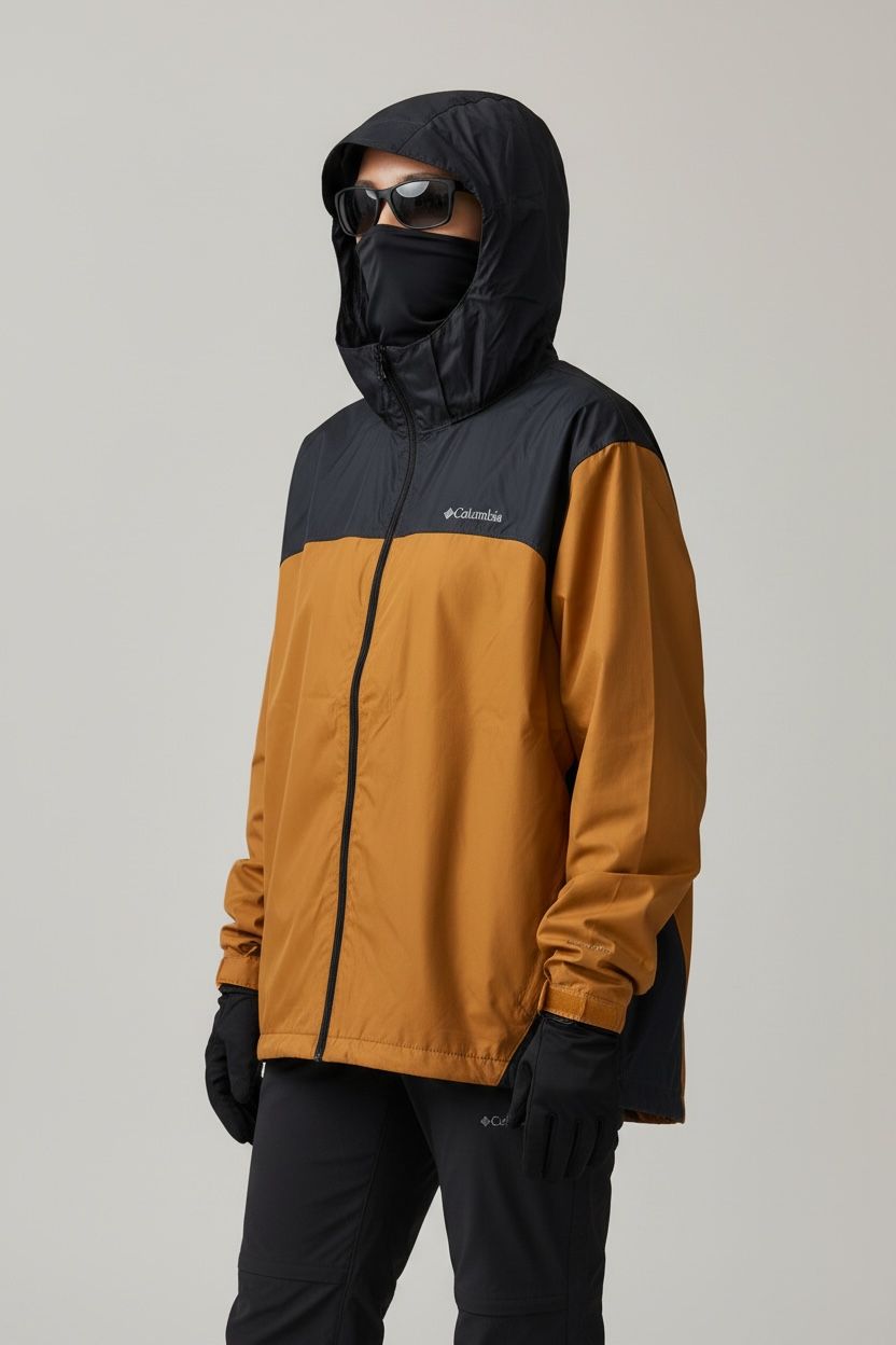 COLUMBIA ROMPEVIENTOS AMARILLO COMPRESIBLE QUE SE HACE BOLSA. SIN DETALLE. XXL DE DAMA.