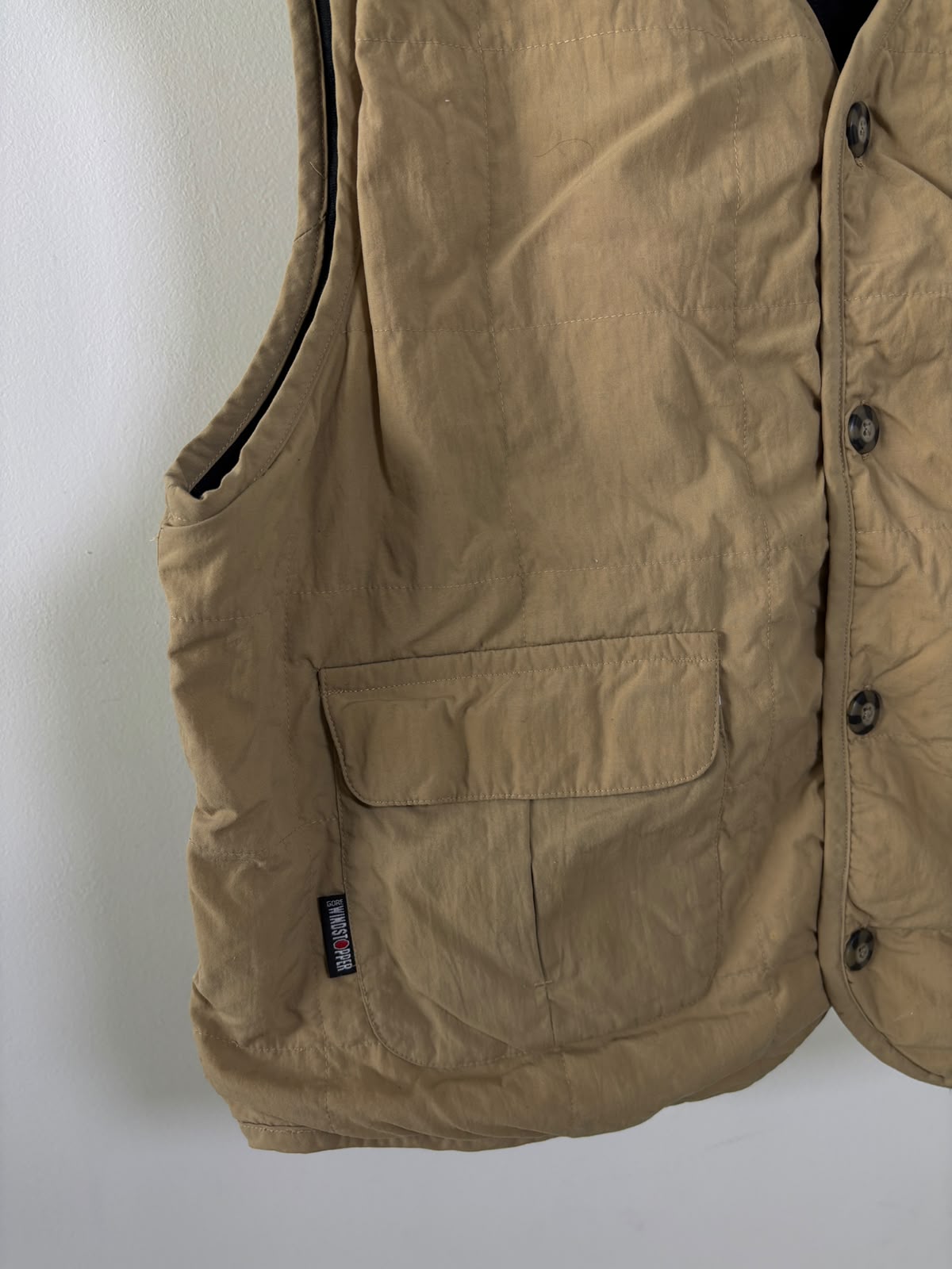 TNF CHALECO BEIGE WINDSTOPPER. XL DE DAMA.