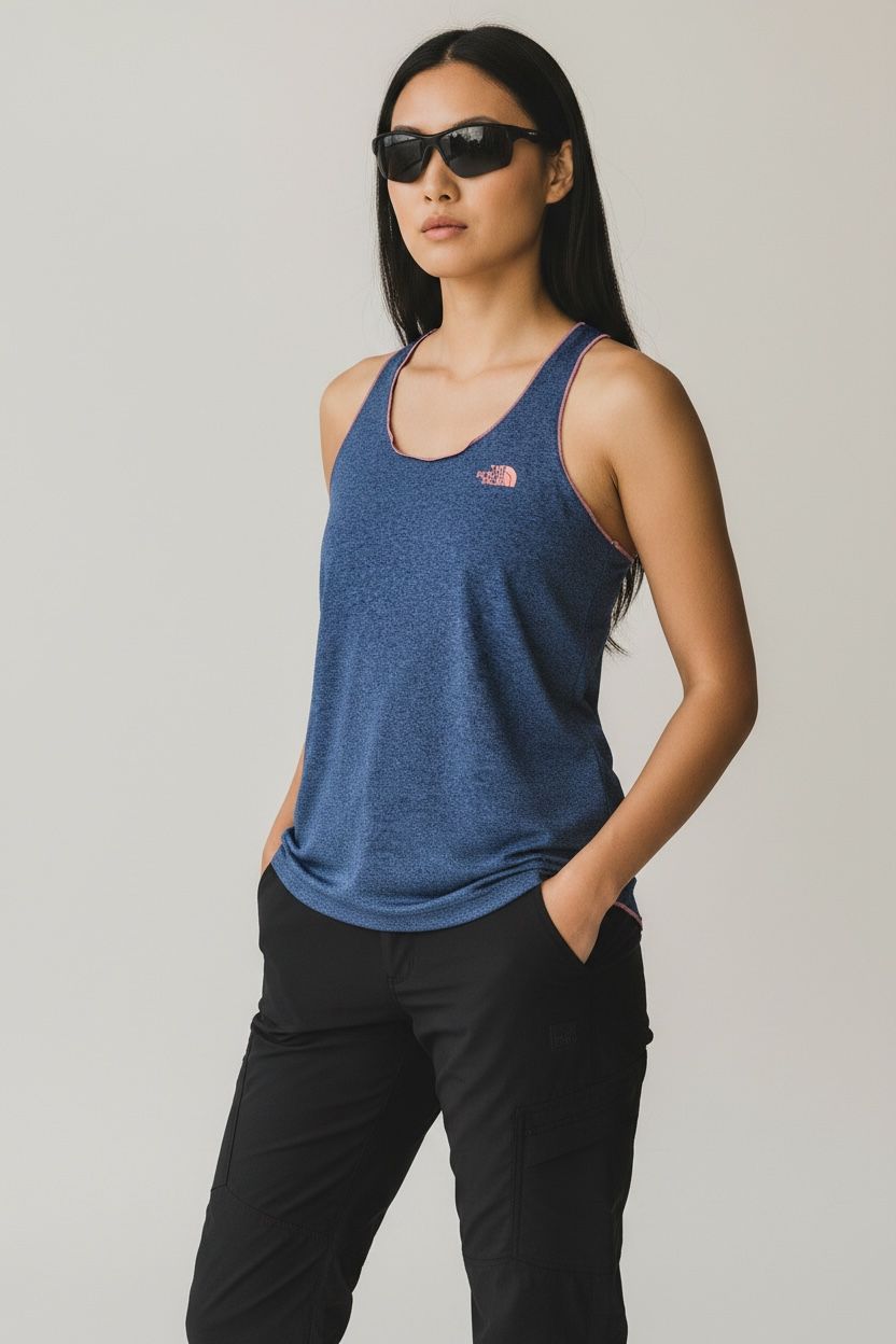 TNF CAMISETA AZUL LIGERA SIN DETALLE. S DE DAMA.