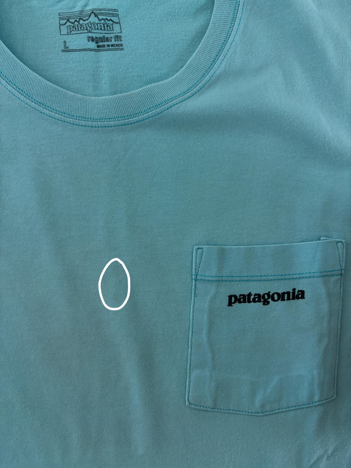 PATAGONIA T SHIRT DE ALGODÓN AZUL. XL DE DAMA.