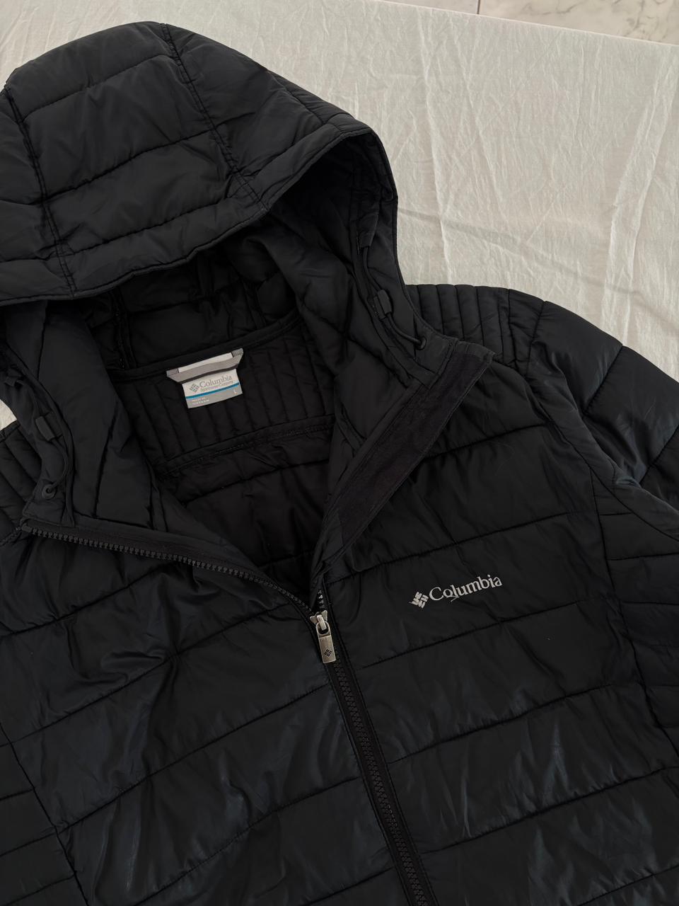 COLUMBIA PARKA NEGRO 3RA CAPA PARA FRÍO. L DE DAMA.