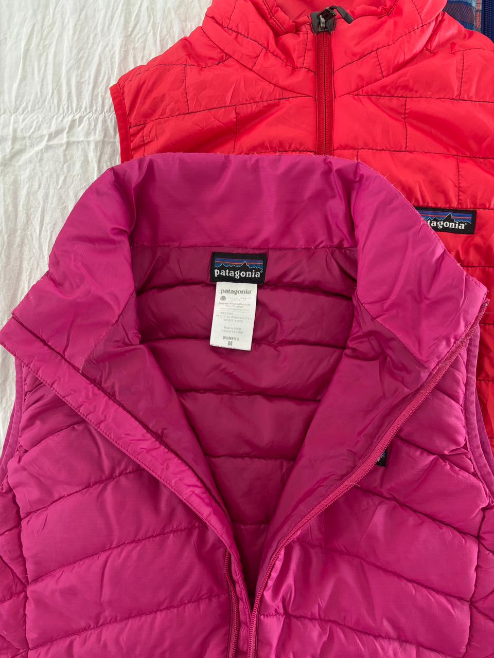 PATAGONIA ROSA DE PLUMA DE GANSO. MUY COMPRESIBLE QUE SE PUEDE HACER BOLSA. M DE DAMA.