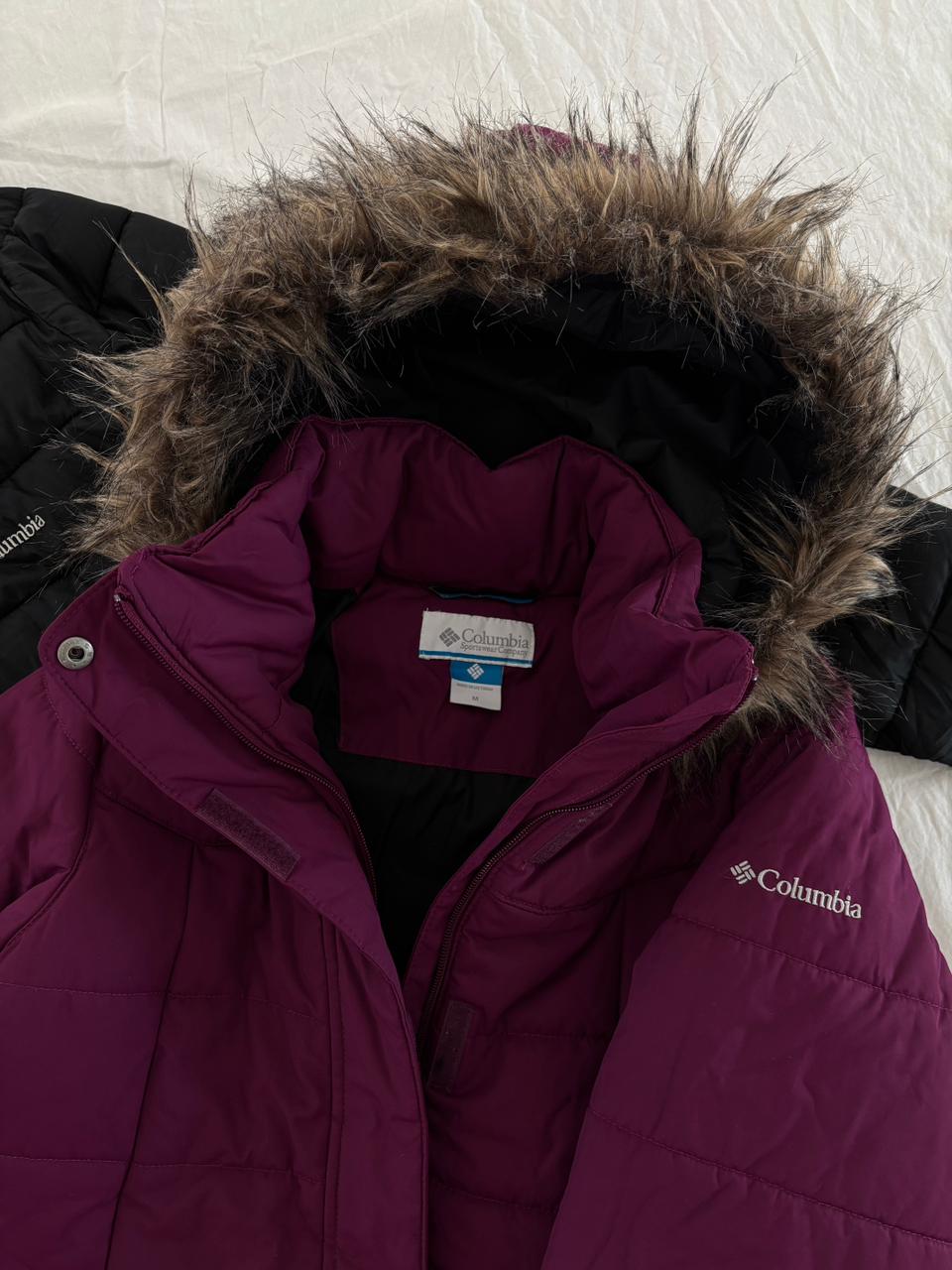COLUMBIA MORADO BRUMOSO PARA FRÍO E IMPERMEABLE PARA LLUVIA LIGERA 💦 OMNI SHIELD. M DE DAMA.