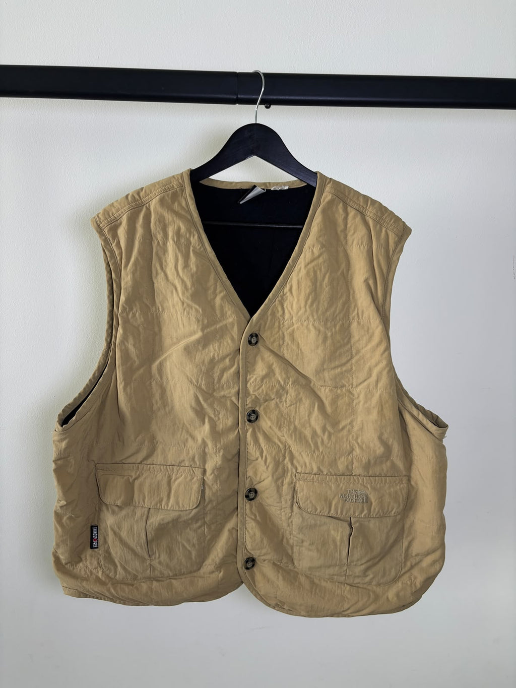 TNF CHALECO BEIGE WINDSTOPPER. XL DE DAMA.