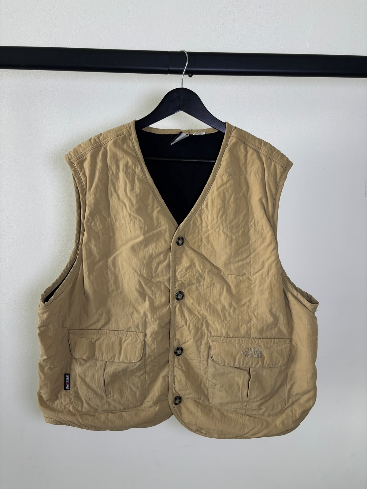 TNF CHALECO BEIGE WINDSTOPPER. XL DE DAMA.