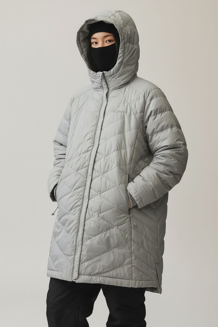 COLUMBIA BEIGE/GRISACEO OMNI HEAT (RETIENE EL CALOR CORPORAL) XL DE DAMA.