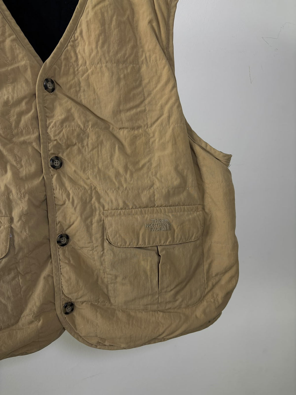 TNF CHALECO BEIGE WINDSTOPPER. XL DE DAMA.