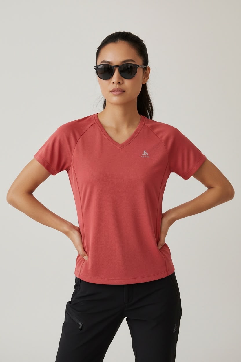 BLUSA ROSA PARA SENDERISMO. TRANSPIRABLE. M DE DAMA.