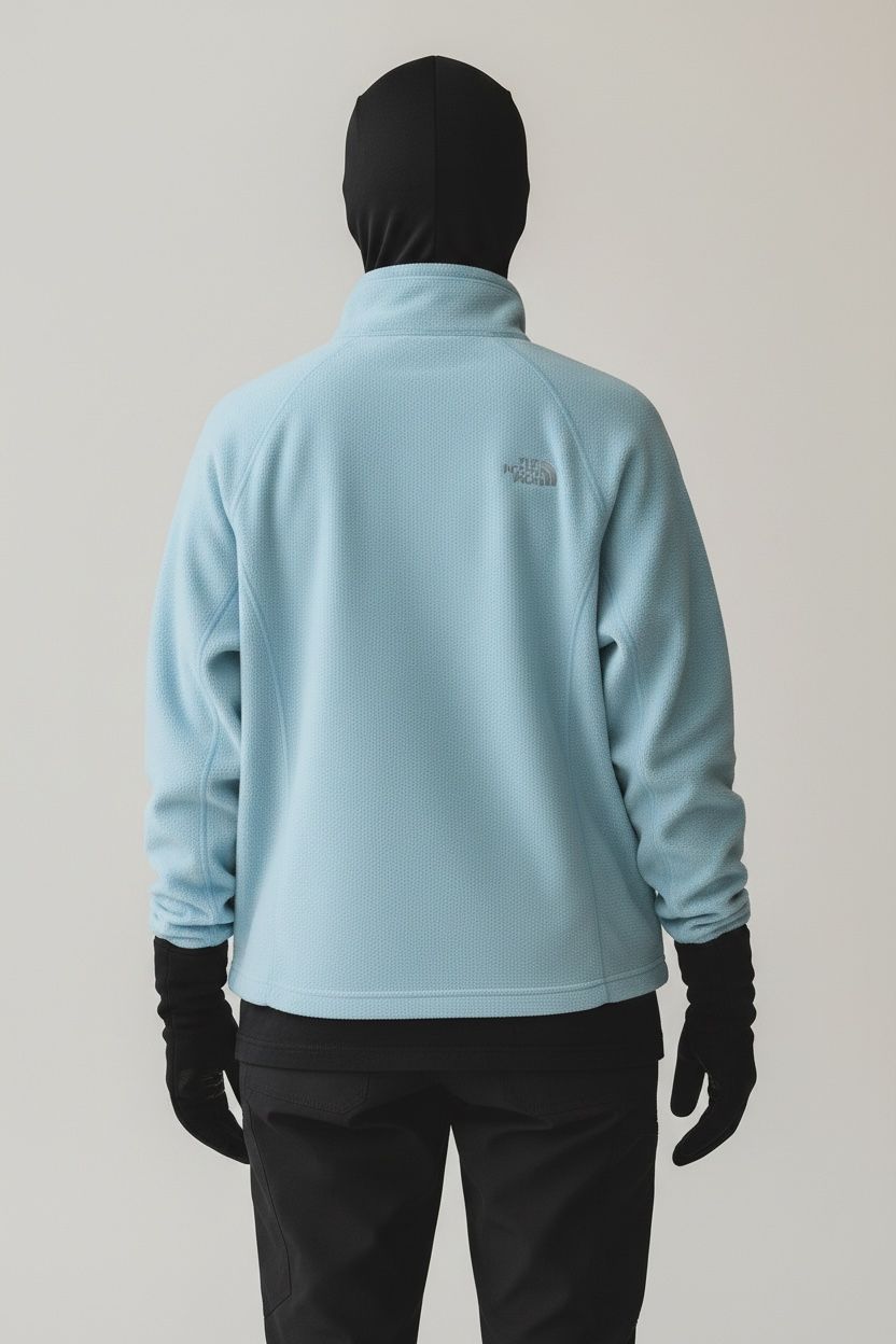 TNF FLEECE LIGERO AZUL DOBLE LOGO SIN DETALLE. XL DE DAMA.