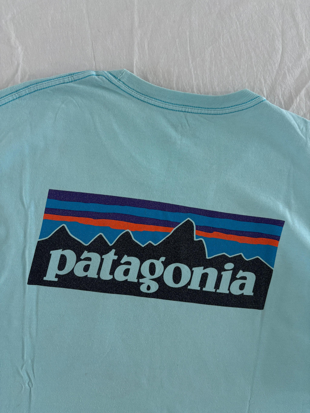 PATAGONIA T SHIRT DE ALGODÓN AZUL. XL DE DAMA.