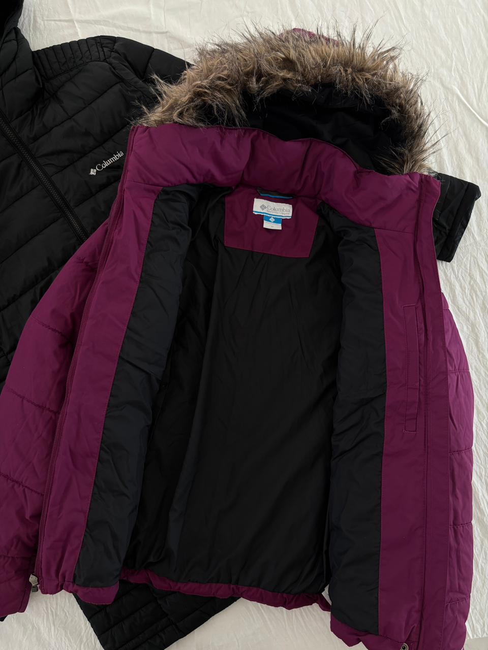 COLUMBIA MORADO BRUMOSO PARA FRÍO E IMPERMEABLE PARA LLUVIA LIGERA 💦 OMNI SHIELD. M DE DAMA.