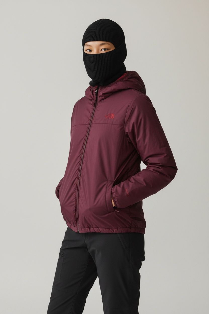 TNF ROJO DOBLE VISTA PLUMA DE 550. SIN DETALLE. COMPRESIBLE. XS DE DAMA.