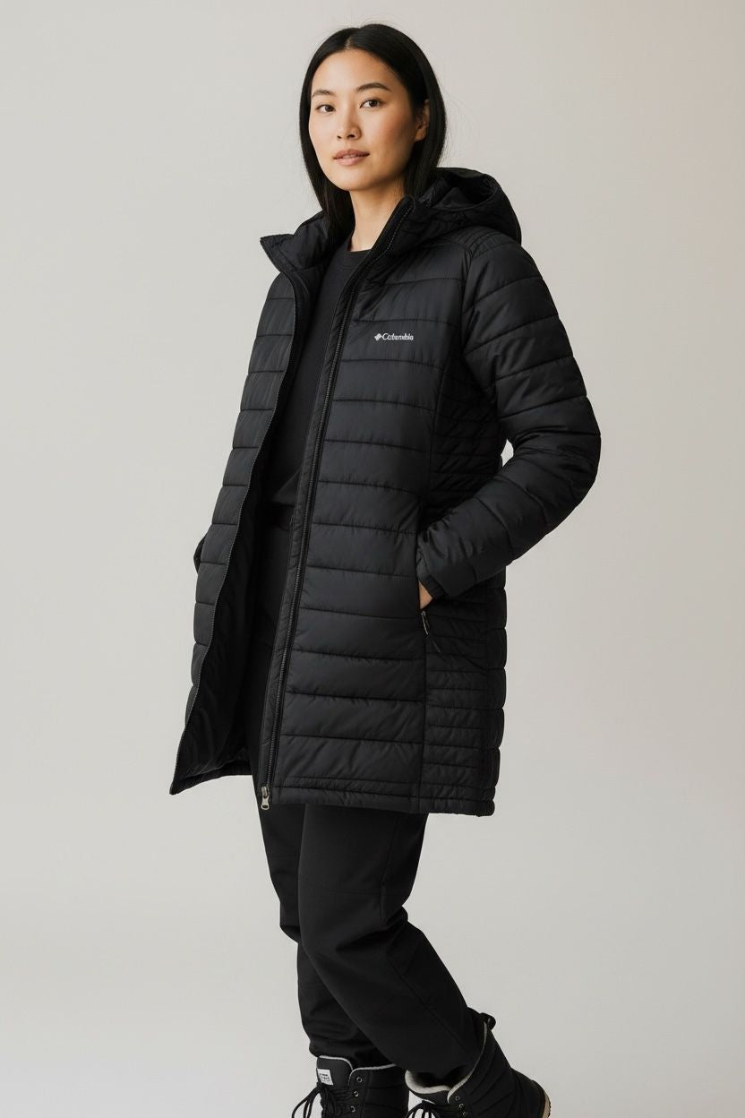 COLUMBIA PARKA NEGRO 3RA CAPA PARA FRÍO. L DE DAMA.