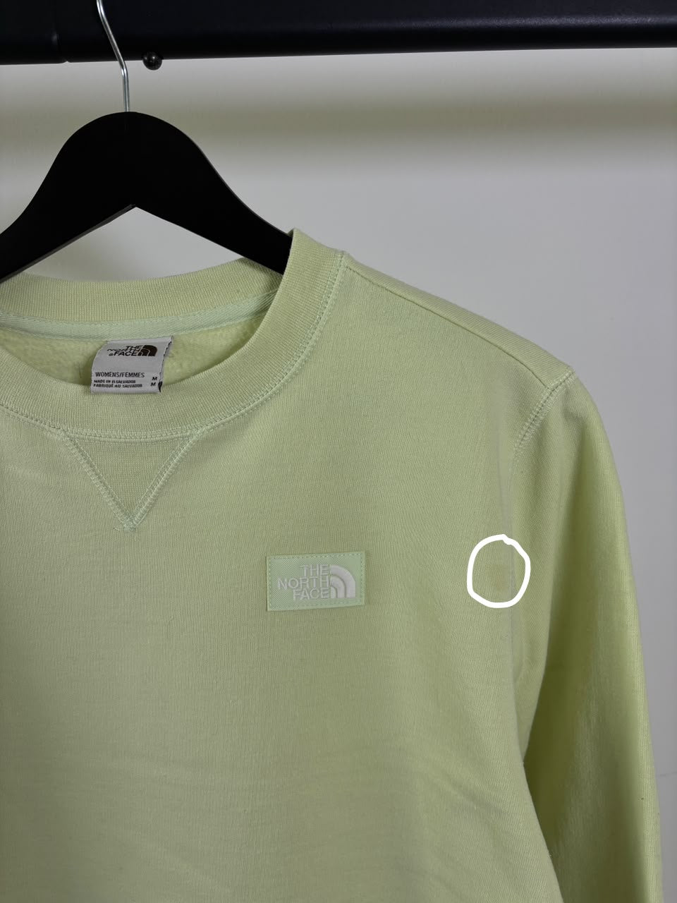 TNF HOODIE VERDE PASTEL DE ALGODÓN. M DE DAMA.