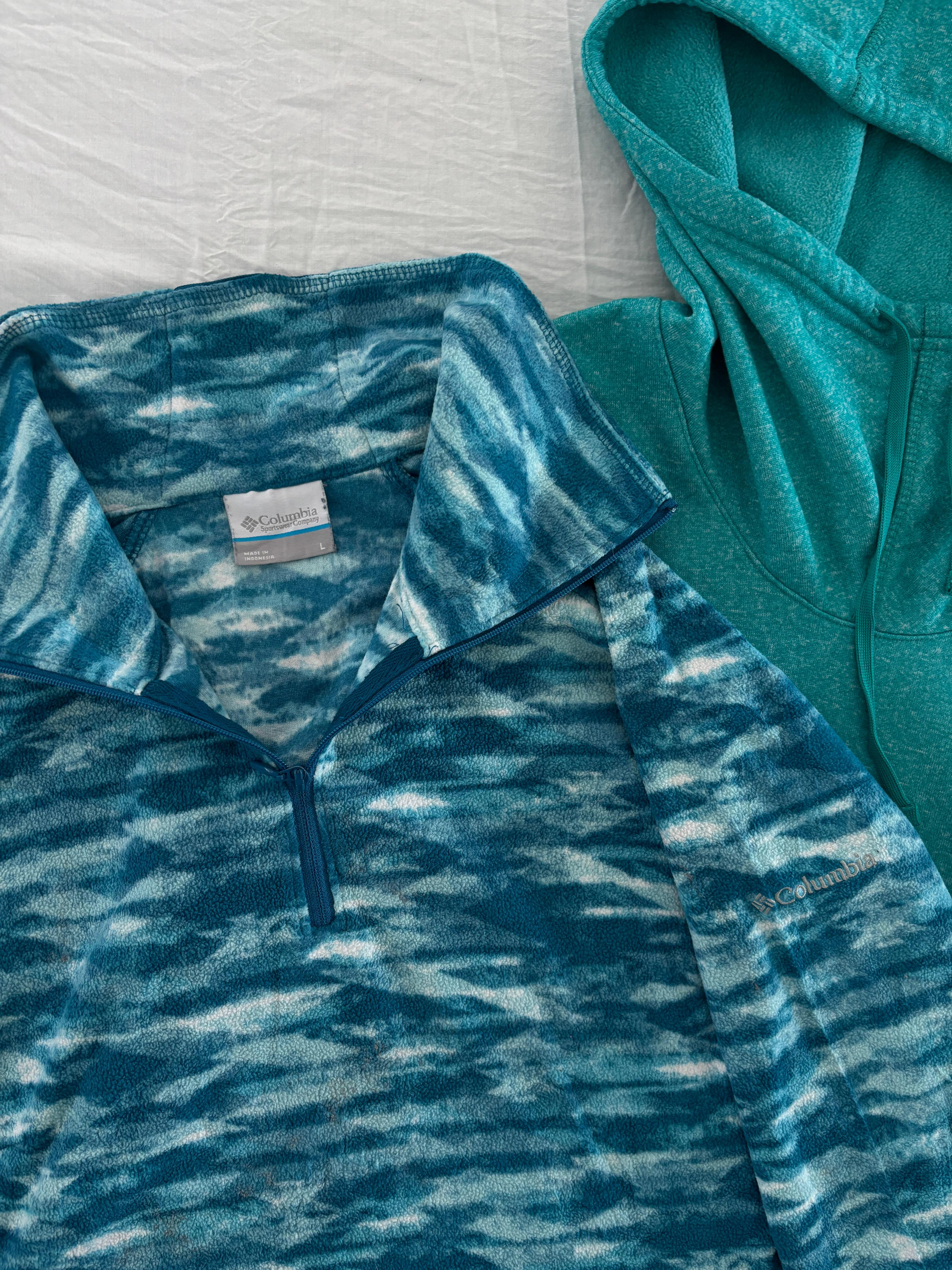 COLUMBIA FLEECE LIGERO AZUL SIN DETALLE. L DE DAMA.