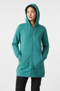 COLUMBIA HOODE MENTA LARGO. PEQUEÑO DETALLE. L DE DAMA.