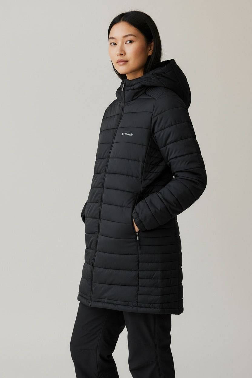 COLUMBIA PARKA NEGRO 3RA CAPA PARA FRÍO. L DE DAMA.