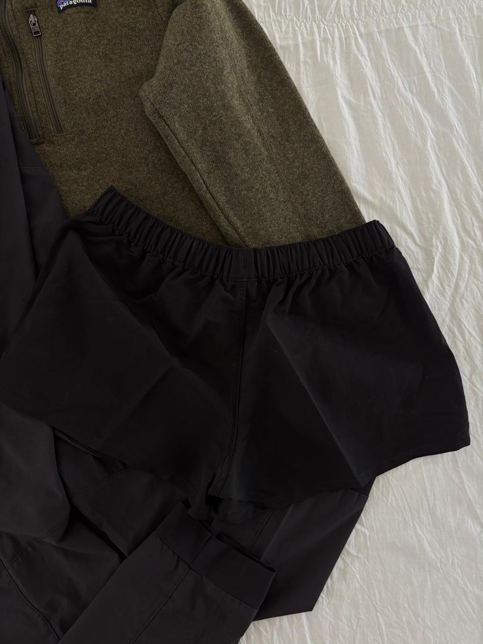 PATAGONIA SHORT NEGRO CORTO CACHETERO. SIN DETALLE. S DE DAMA.
