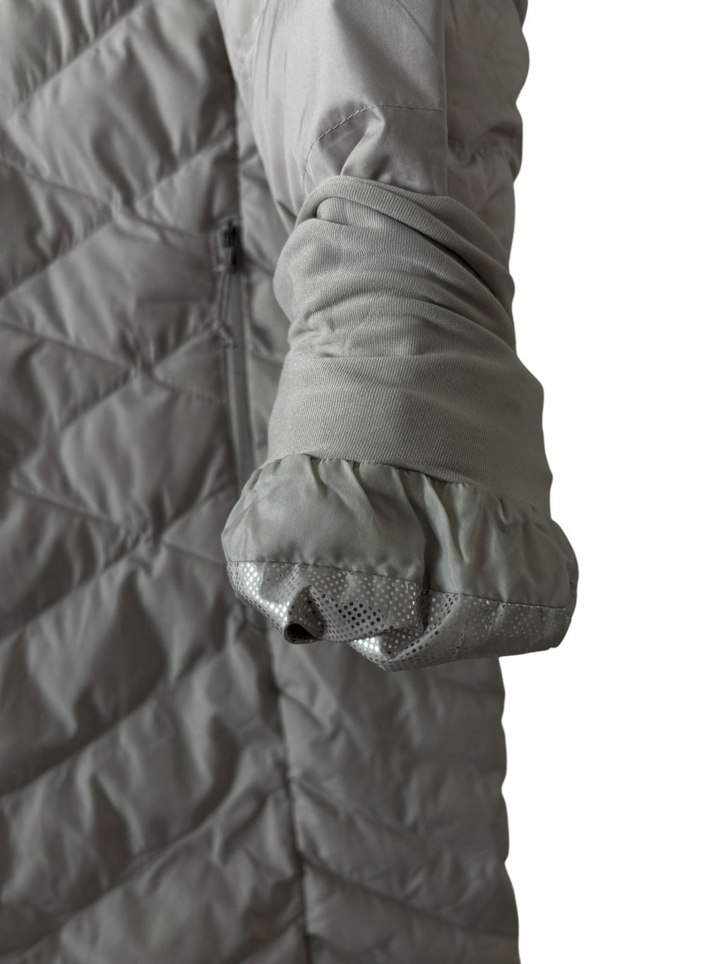 COLUMBIA BEIGE/GRISACEO OMNI HEAT (RETIENE EL CALOR CORPORAL) XL DE DAMA.