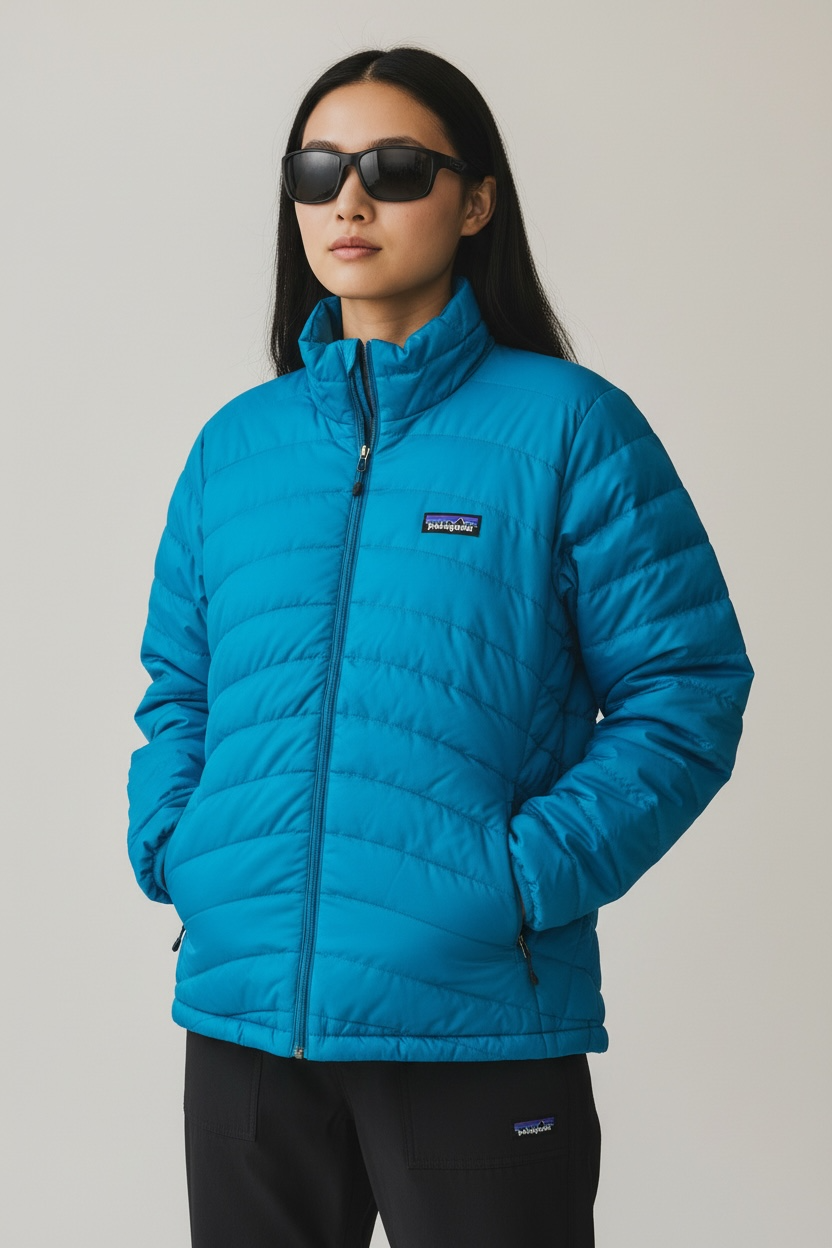 PATAGONIA DE PLUMA DE GANSO. COMPRESIBLE QUE SE HACE BOLSA. CASI COMO NUEVO. XL DE DAMA.