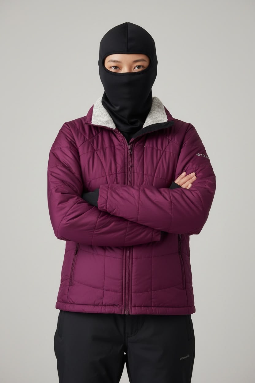 COLUMBIA 2DA CAPA BRUMOSO MORADO OMNI HEAT (retiene y refleja el calor natural que produce el cuerpo humano. deja salir la humedad y el exceso de calor) XL DE DAMA.
