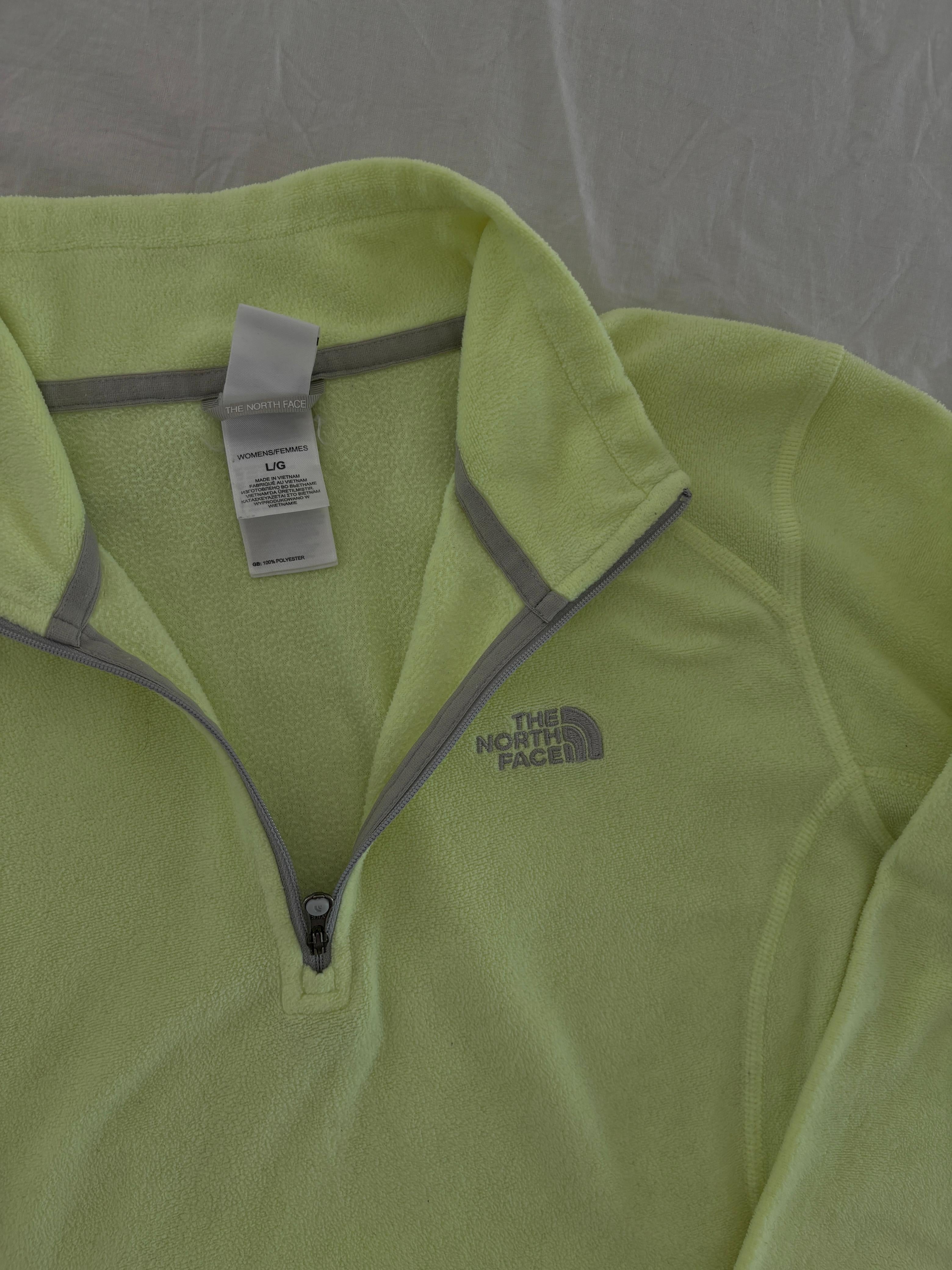 TNF AMARILLO NEÓN FLEECE LIGERO SIN DETALLE. L DE DAMA.