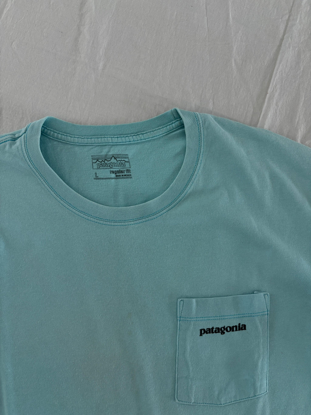 PATAGONIA T SHIRT DE ALGODÓN AZUL. XL DE DAMA.