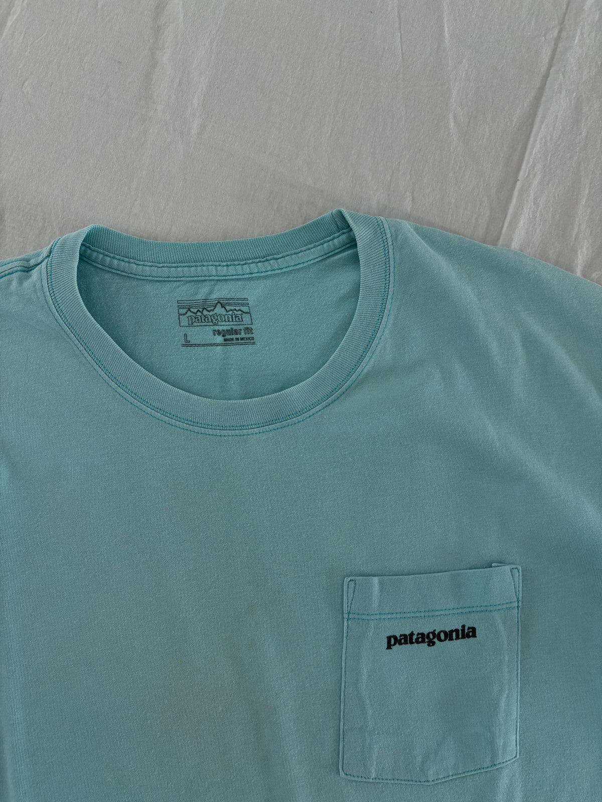 PATAGONIA T SHIRT DE ALGODÓN AZUL. XL DE DAMA.
