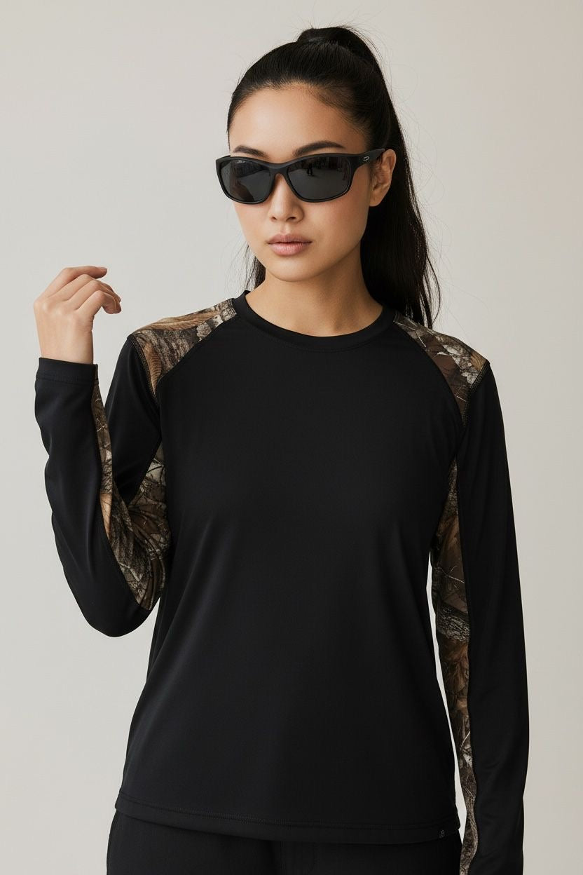MAGELLAN BLUSA TELA FRESCA, POR DENTRO POCO TÉRMICA. 1RA CAPA. M DE DAMA.