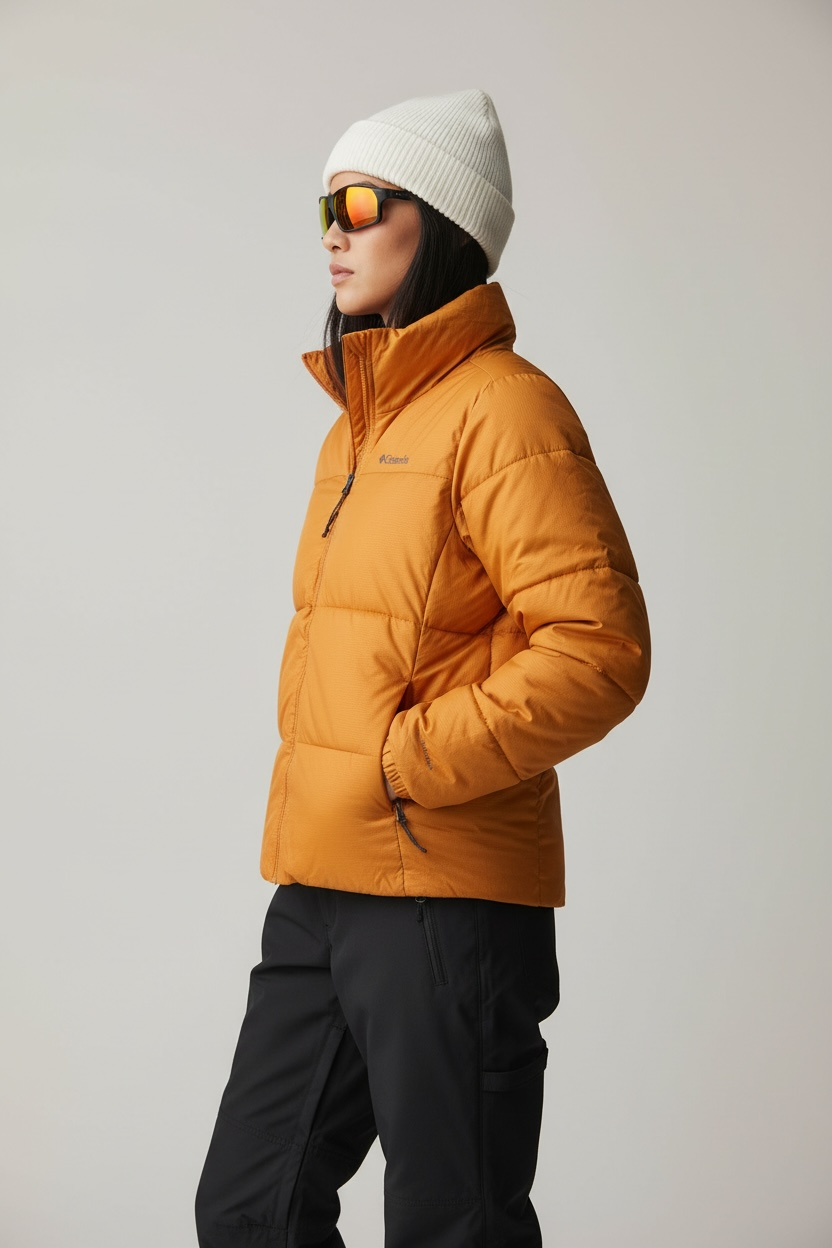 COLUMBIA AMARILLO CALIENTE Y BRUMOSO. XL DE DAMA.
