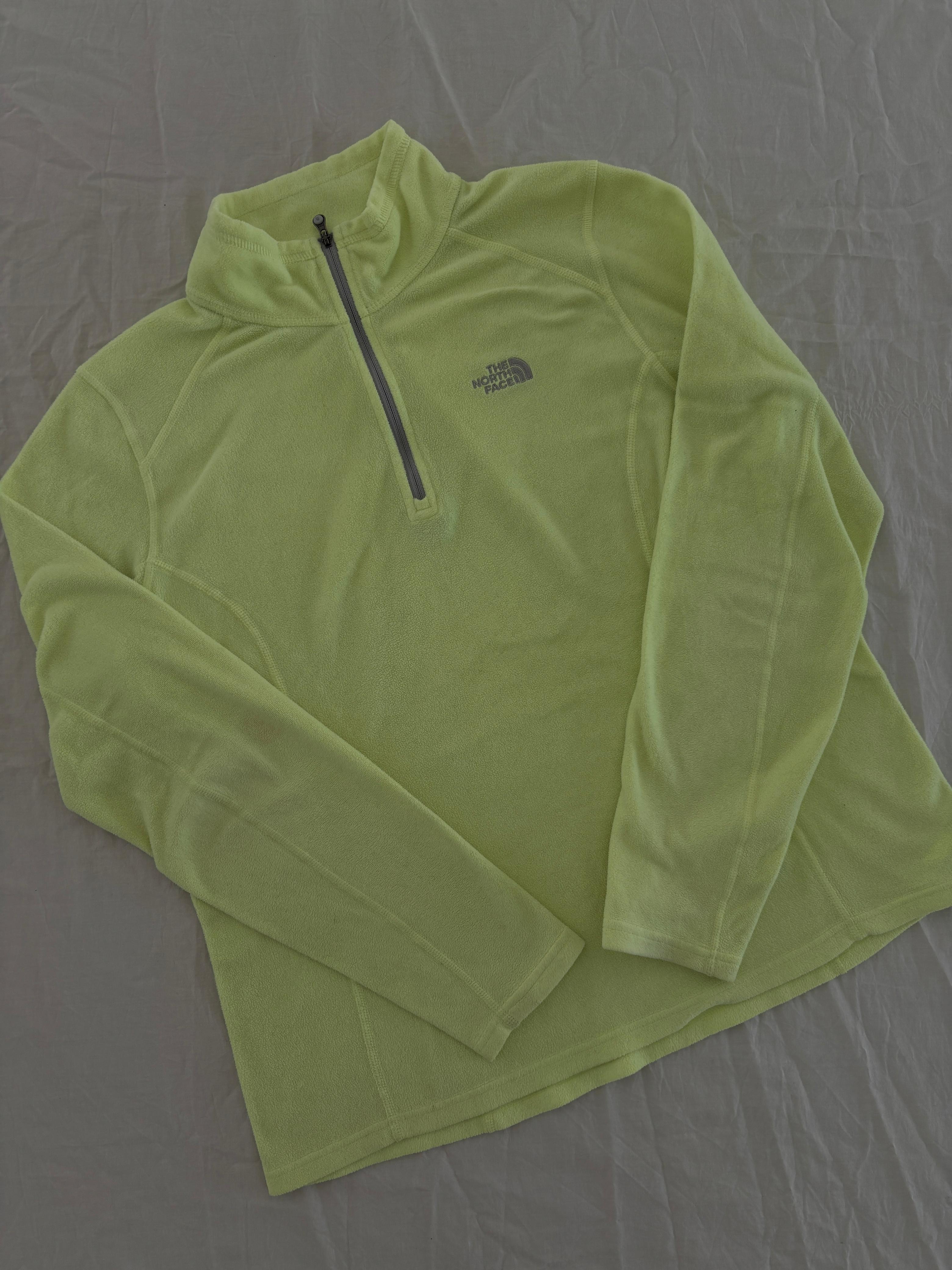 TNF AMARILLO NEÓN FLEECE LIGERO SIN DETALLE. L DE DAMA.