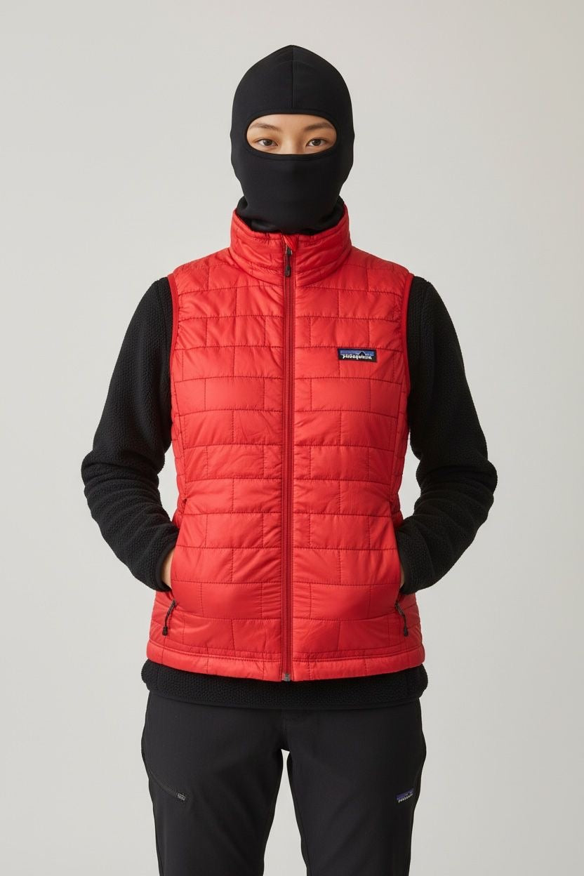 PATAGONIA CHALECO ROJO PRIMALOFT (AISLAMIENTO TÉRMICO) MUY COMPRESIBLE QUE SE HACE BOLSA. SIN DETALLE. S DE DAMA.