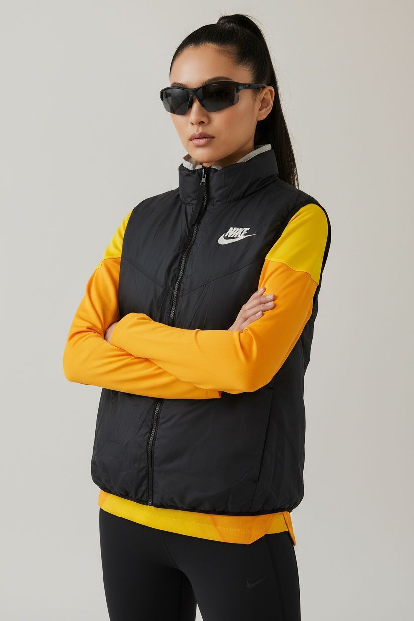 NIKE CHALECO DE PLUMA DE GANSO SIN DETALLE. MUY COMPRESIBLE. L DE DAMA.